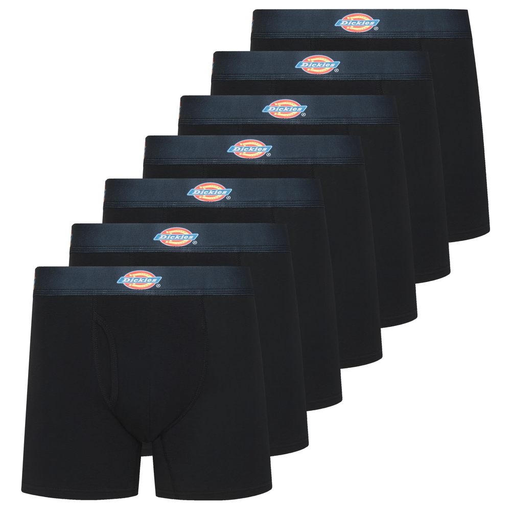 NEW Dickies Mens Underwear 7 Pack Mens Boxer Briefs for Men Cotton Stretch Black